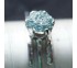 Диамант - 1,12 К необработен син диамант в сребро 925 - пръстен
